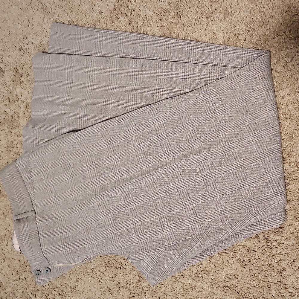 Pink & Gray plaid trousers